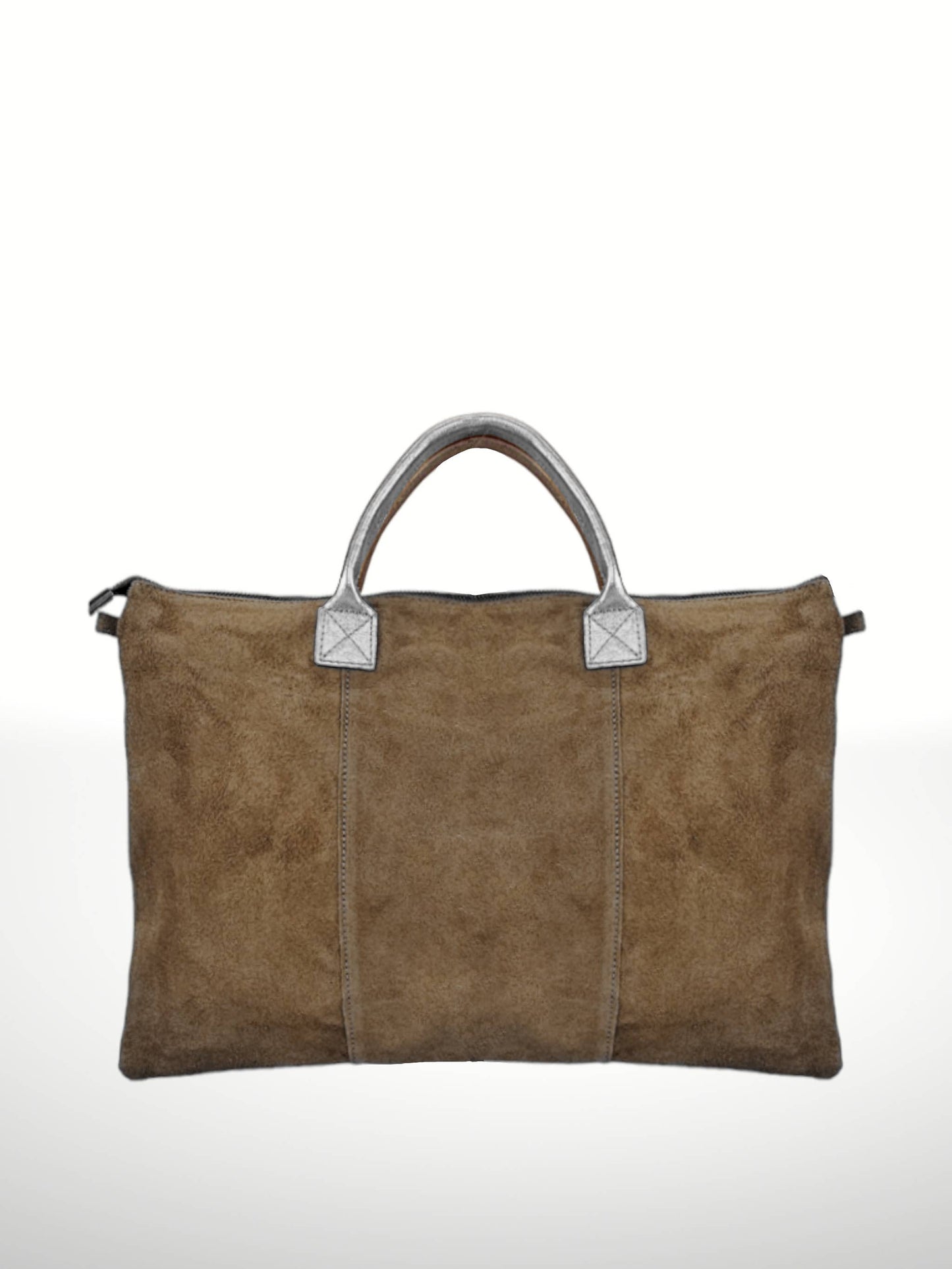 Milano met suede leather bags/: Taupe