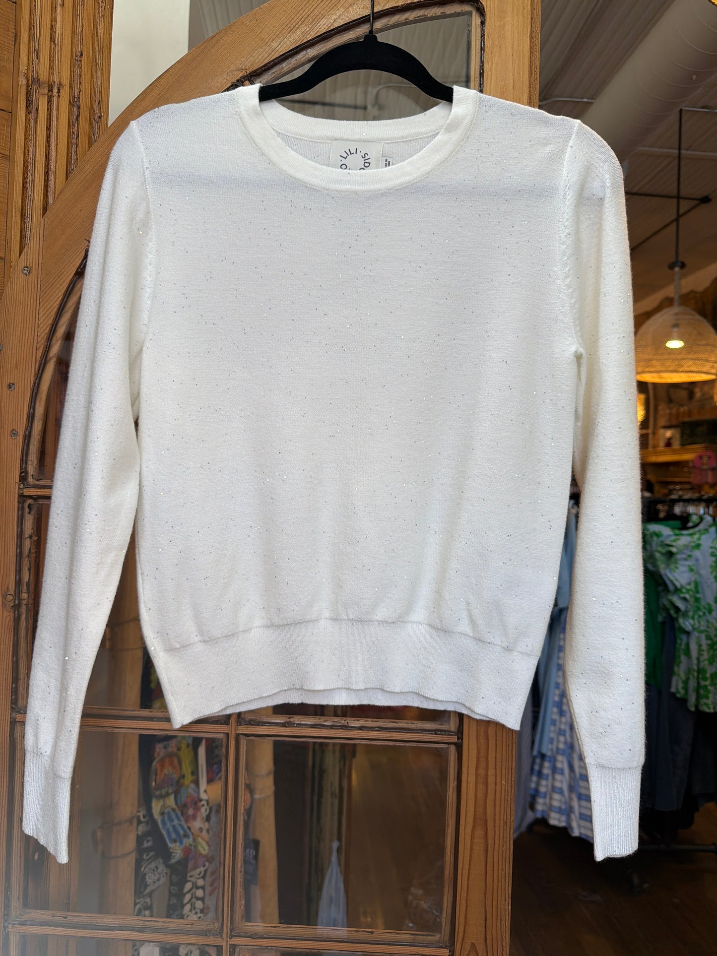 Molly Bracken sparkle white sweater