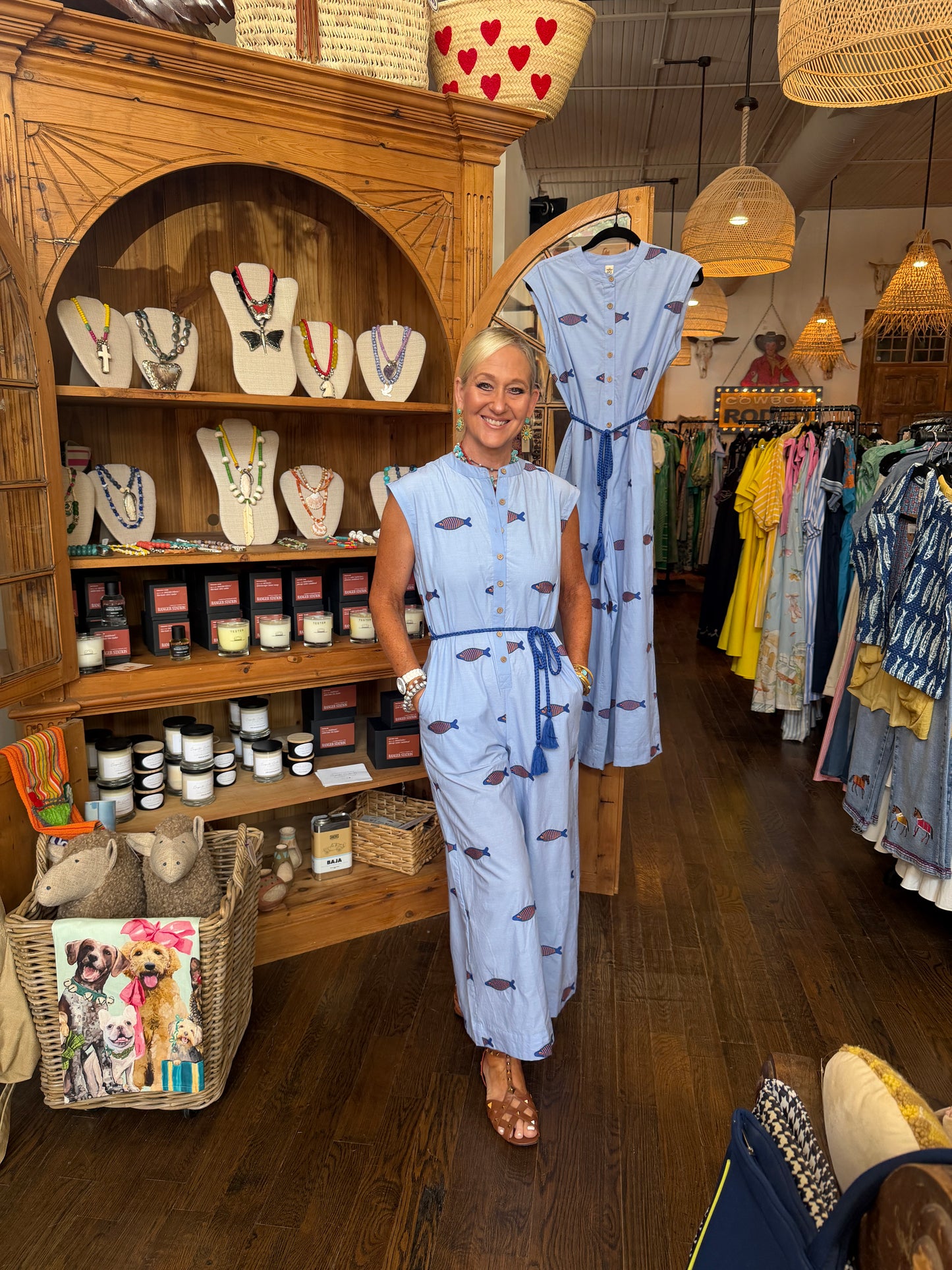 Uncle Frank Embroidered Fish Jumpsuit