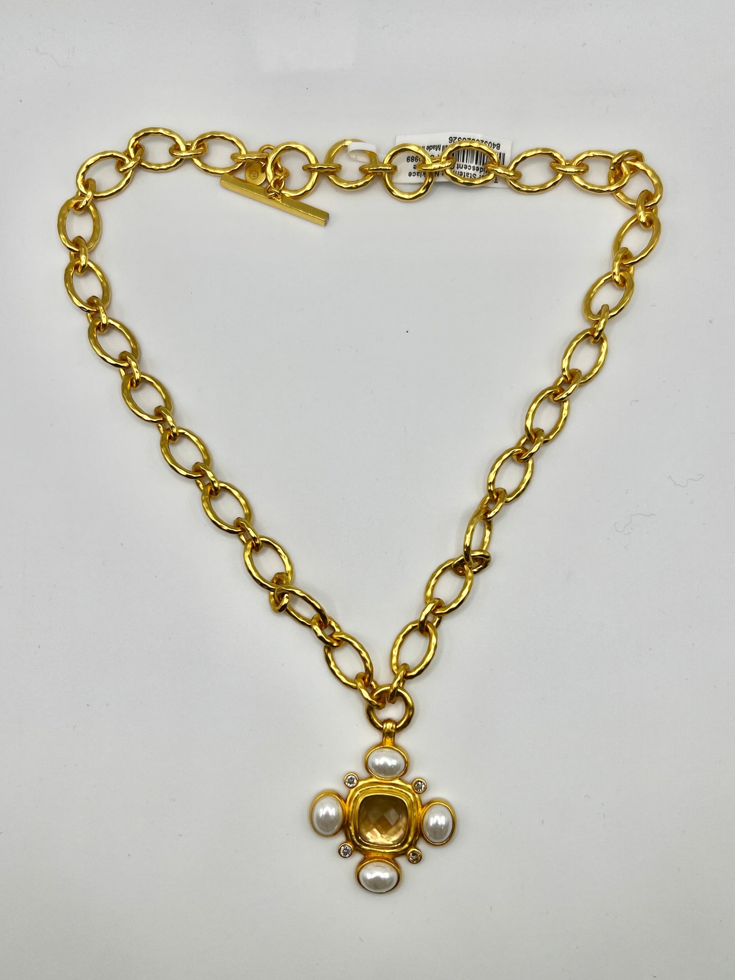 Julie Vos Tudor Statement Necklace- Iridescent Champagne
