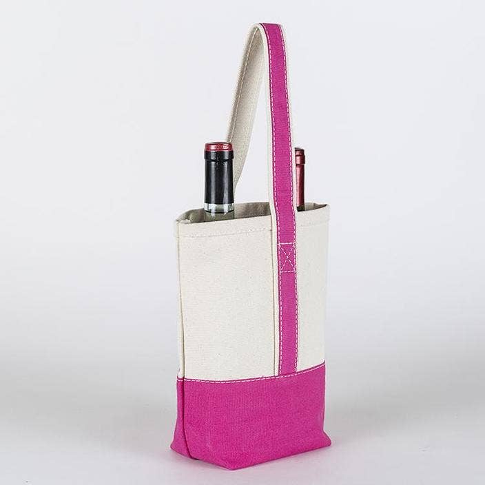 Double Bottle Canvas Wine Gift Host Bag