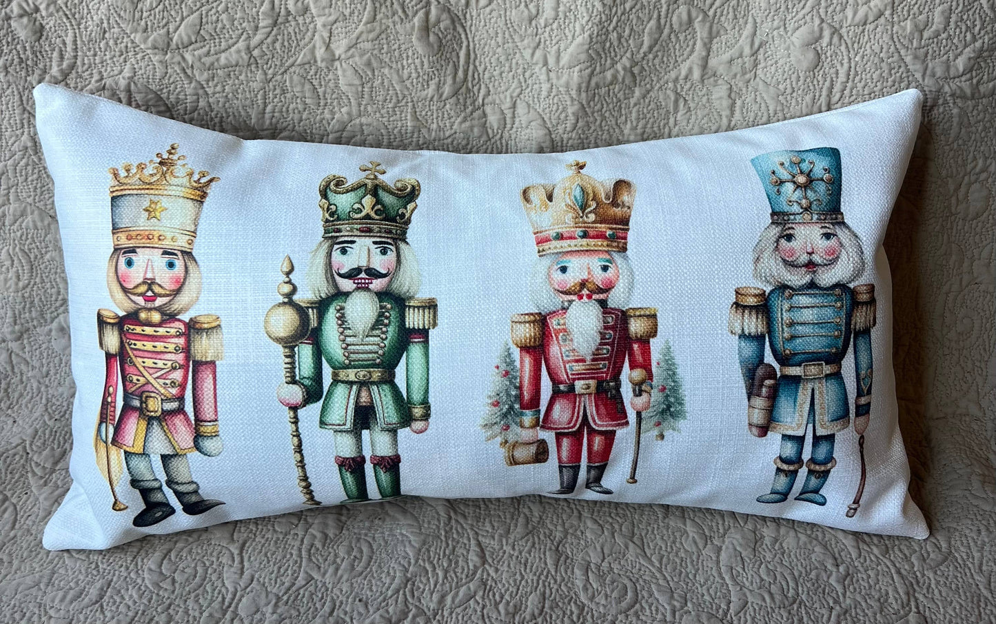 Four Nutcracker Lumbar Pillow