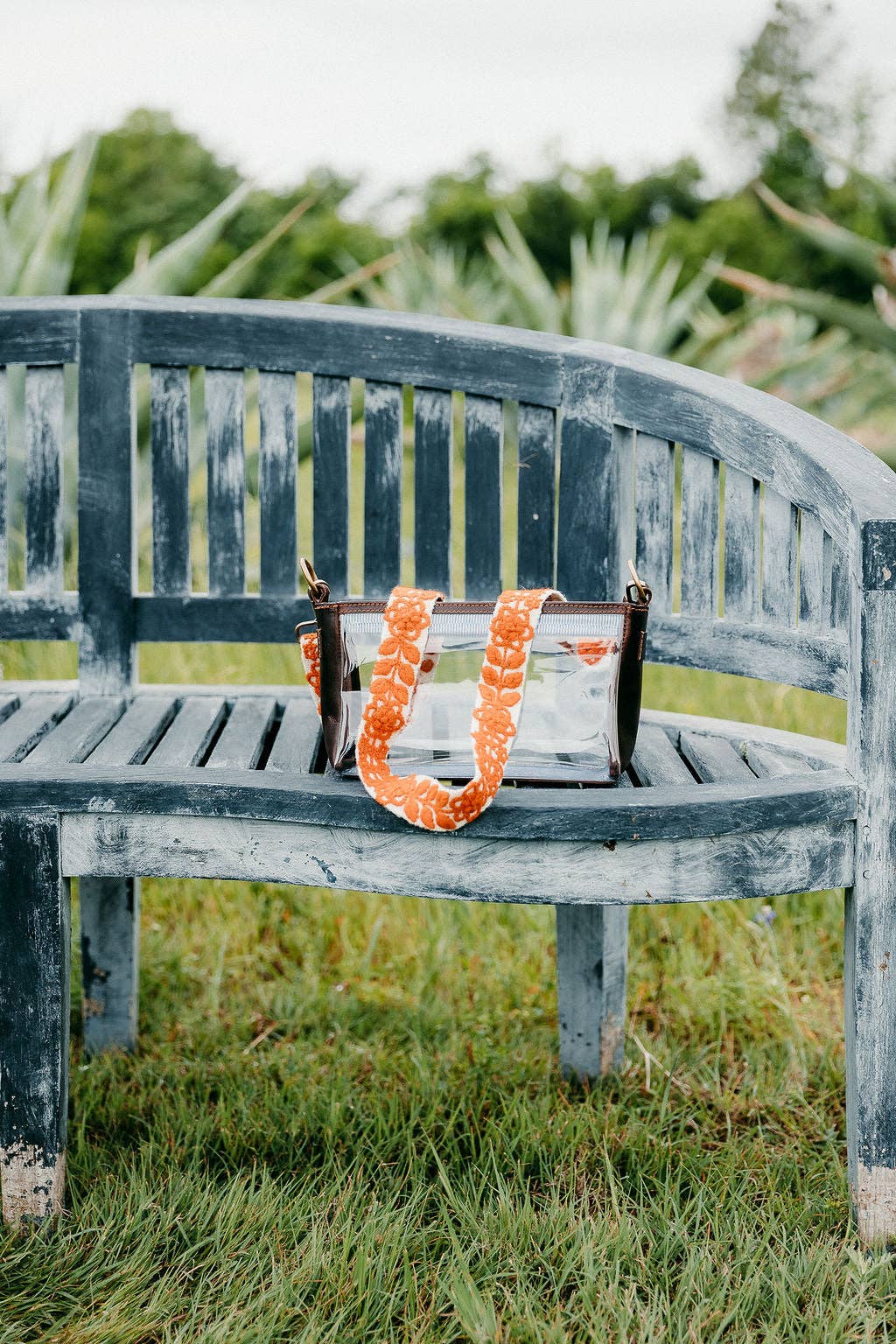 Madeline Parks - White and Burnt Orange Adjustable Strap