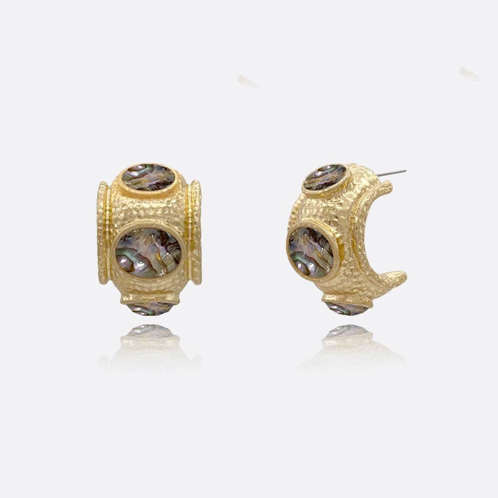 Antique Bold Mop Hoop Earring ER-10465