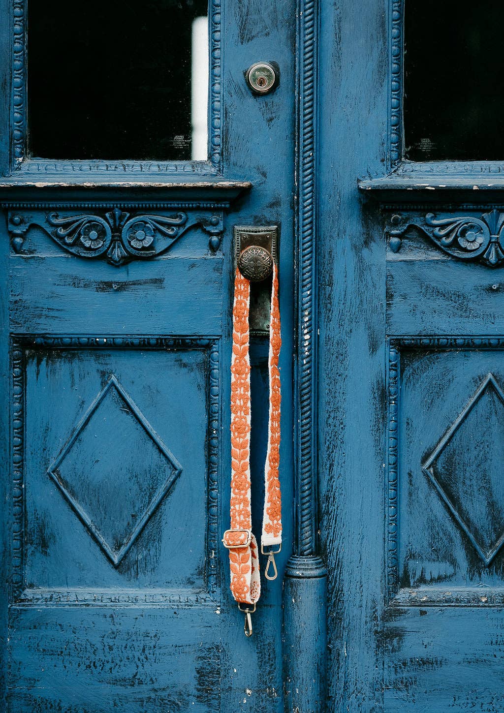 Madeline Parks - White and Burnt Orange Adjustable Strap