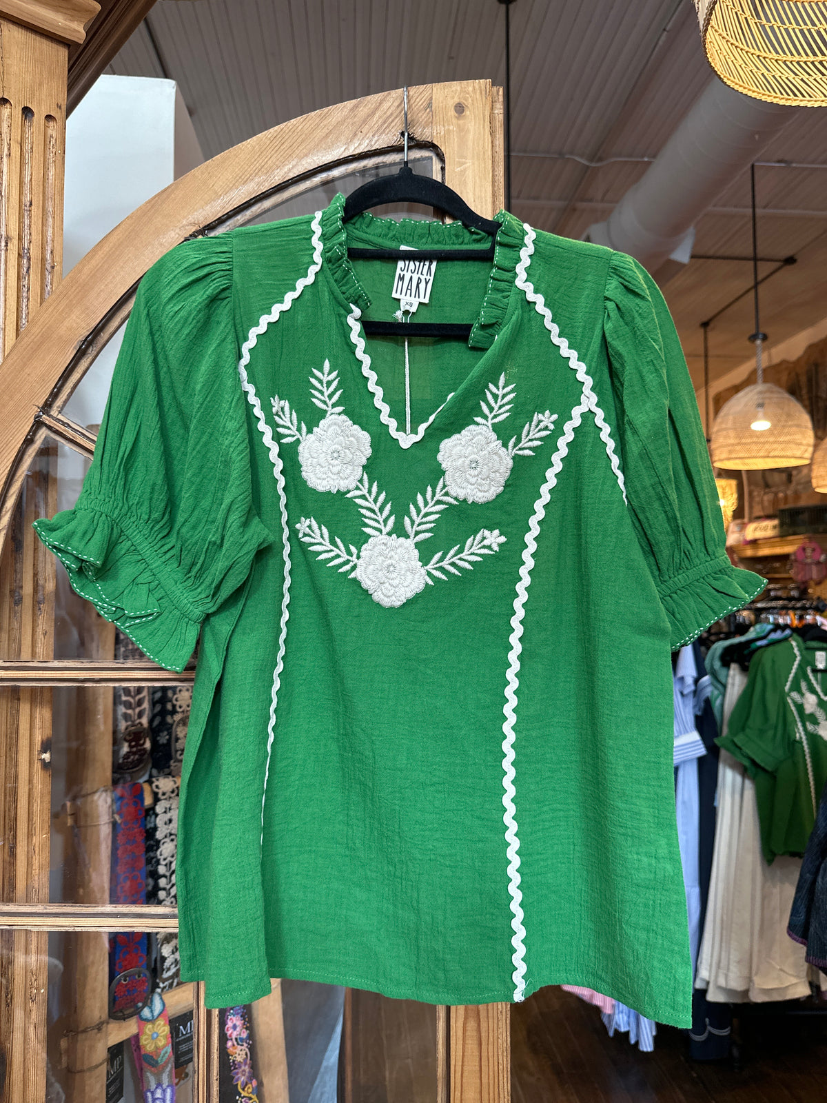 Sister Mary Dana Blouse- Green