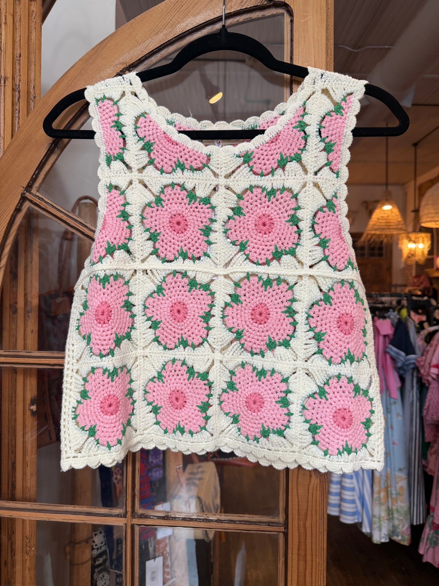 Floral Crochet Tank Top