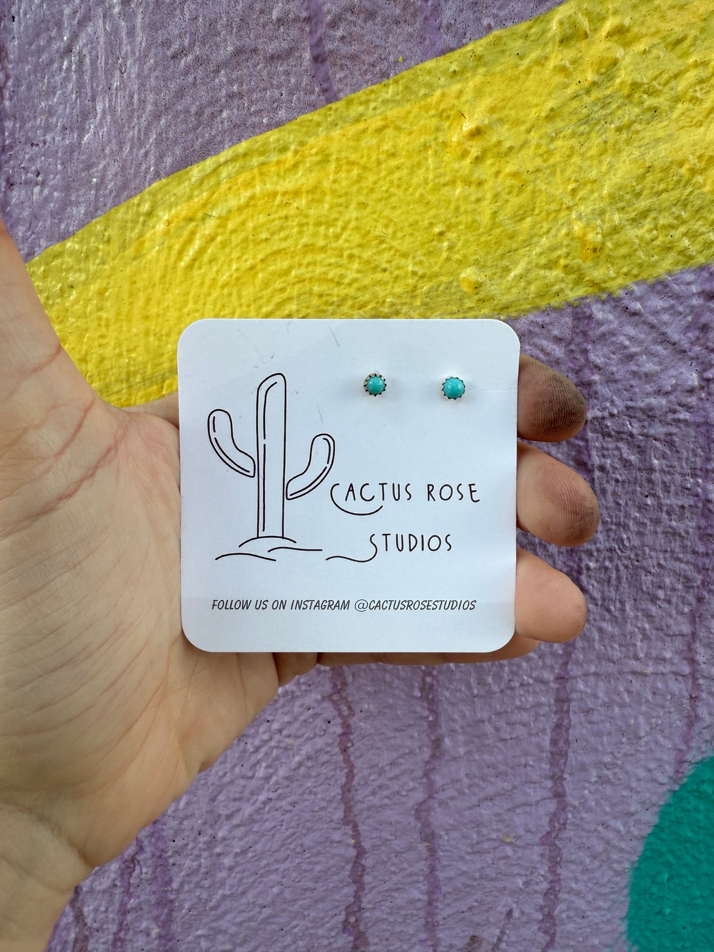 Tiny Turquoise Studs RTS