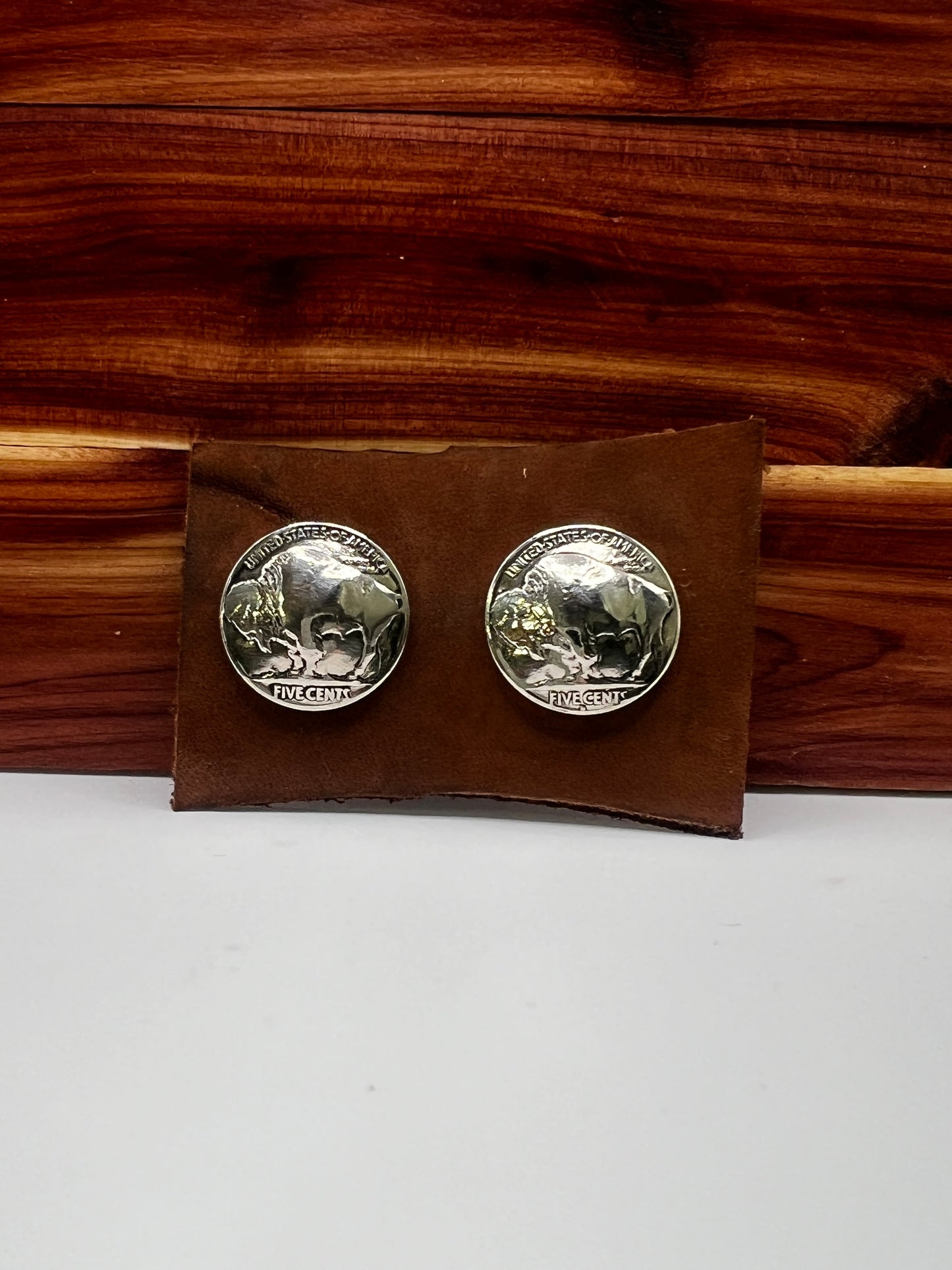 Cactus Rose Studios Buffalo Nickel Studs