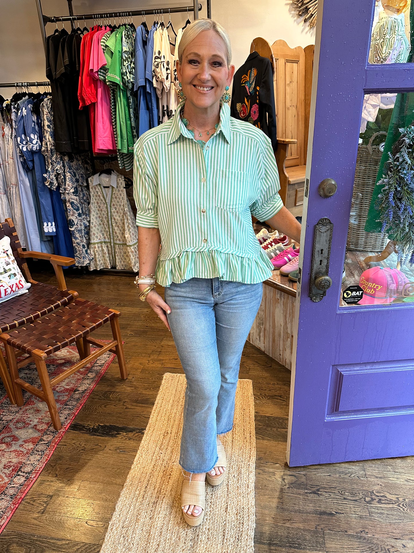 Sour Apple Stripes Blouse