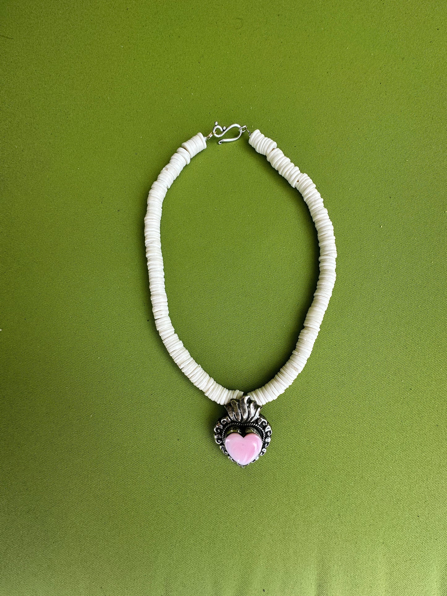Pink Heart Conch necklace