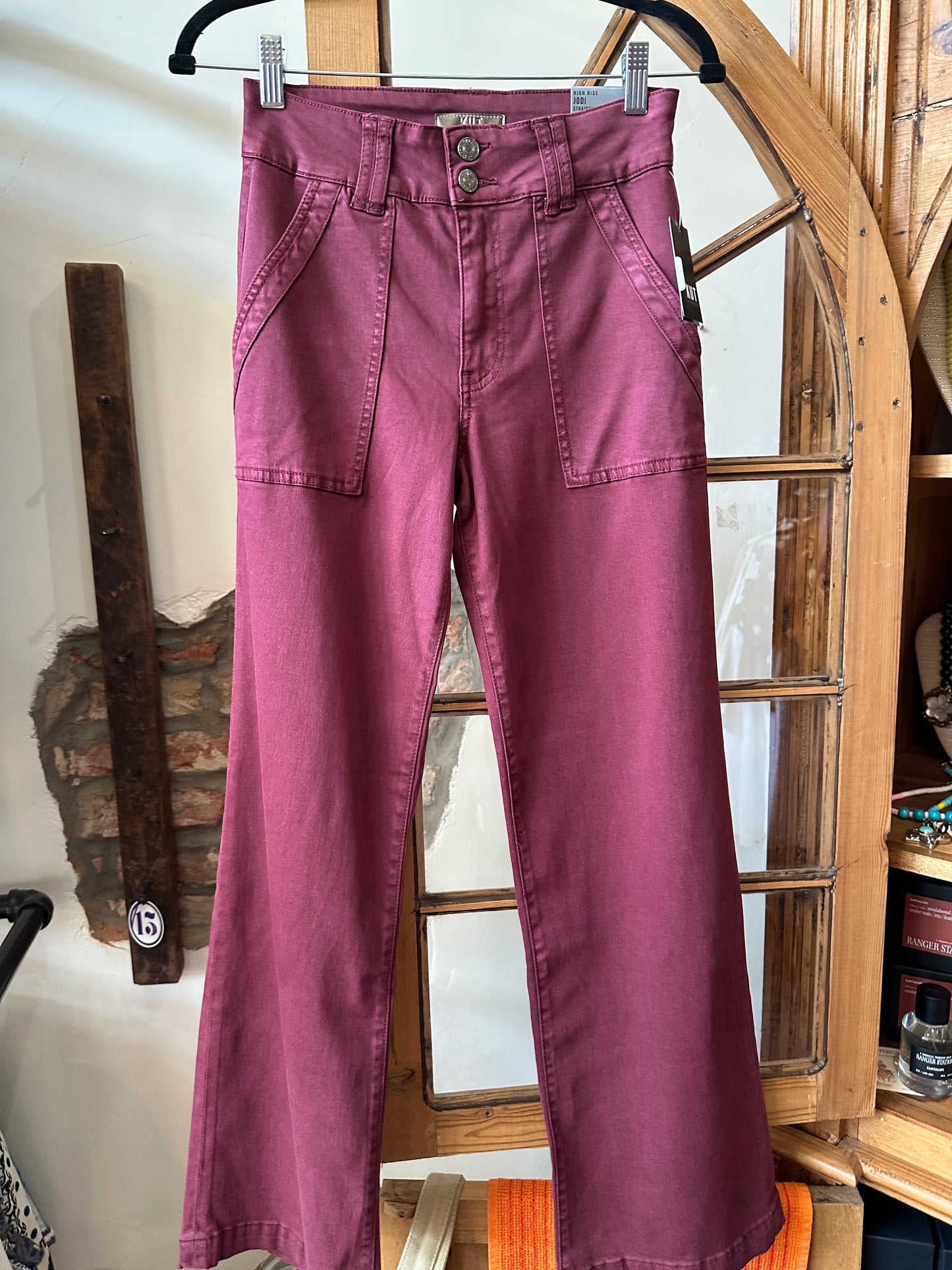 KUT jodi high rise Claret jean