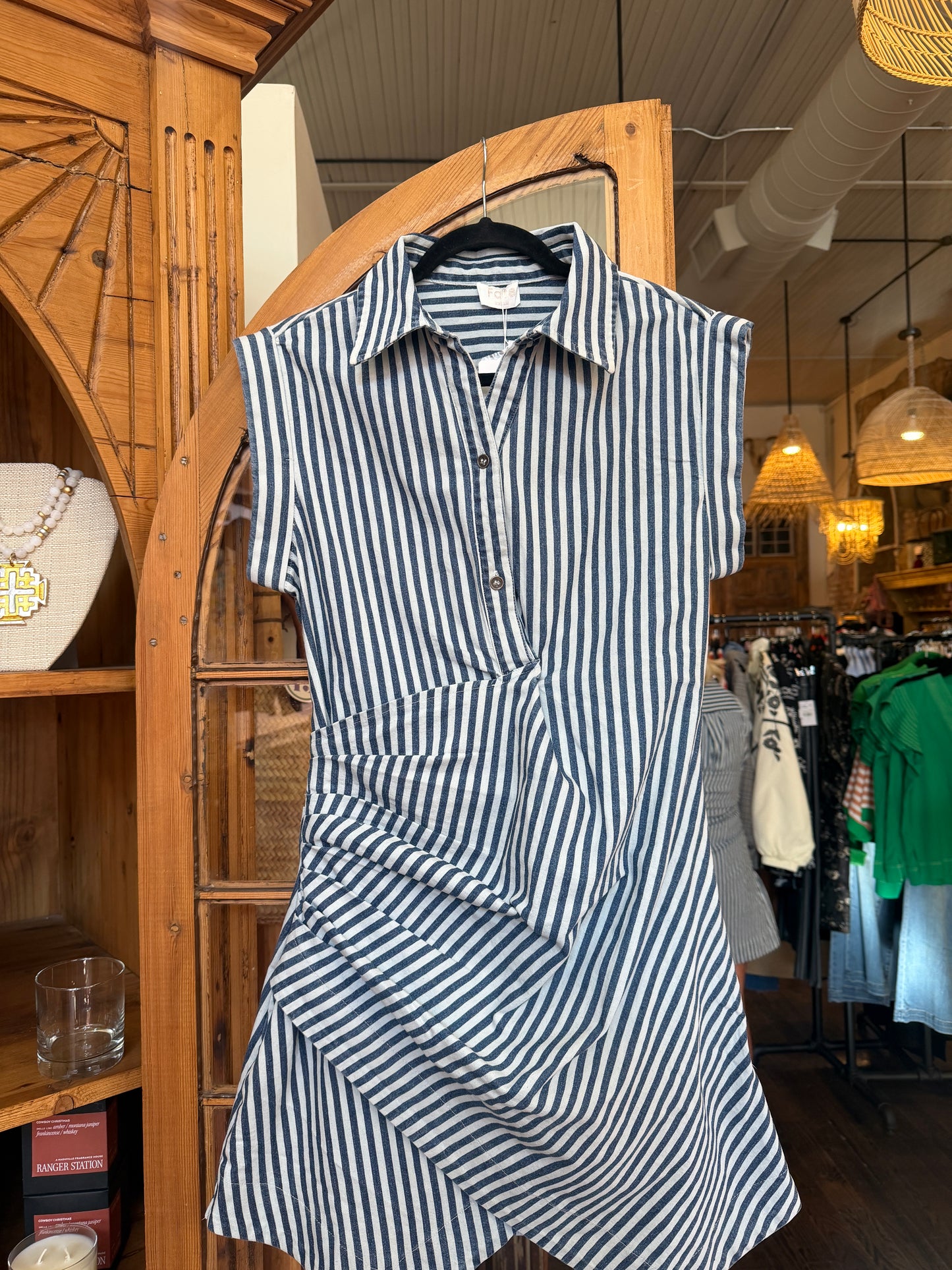 Summertime Stripe Wrap Dress