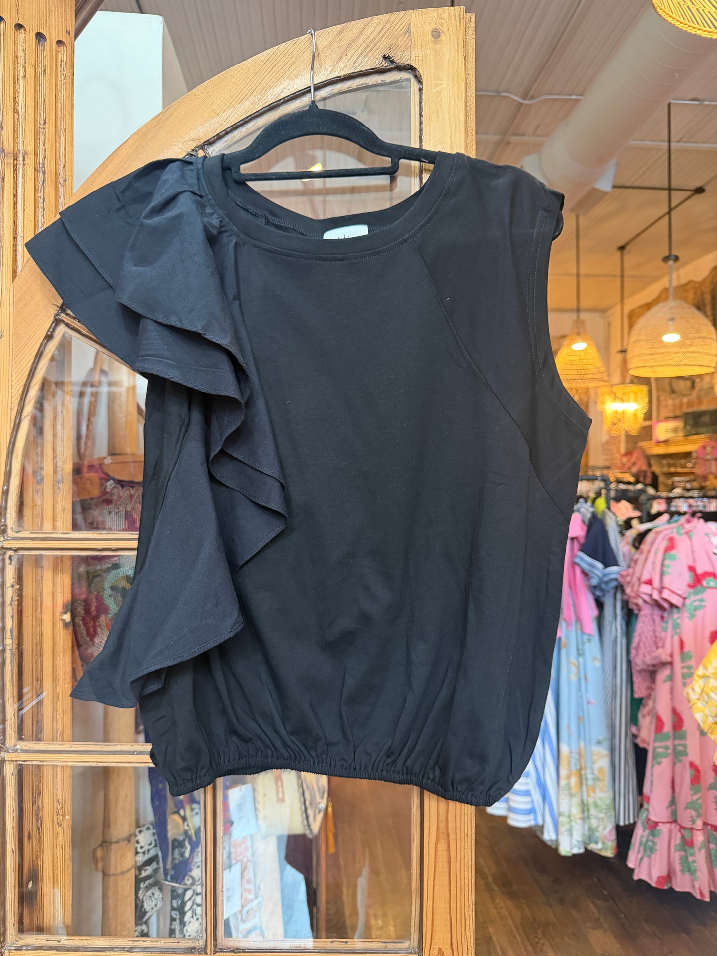 Simple Knit Tee- Black