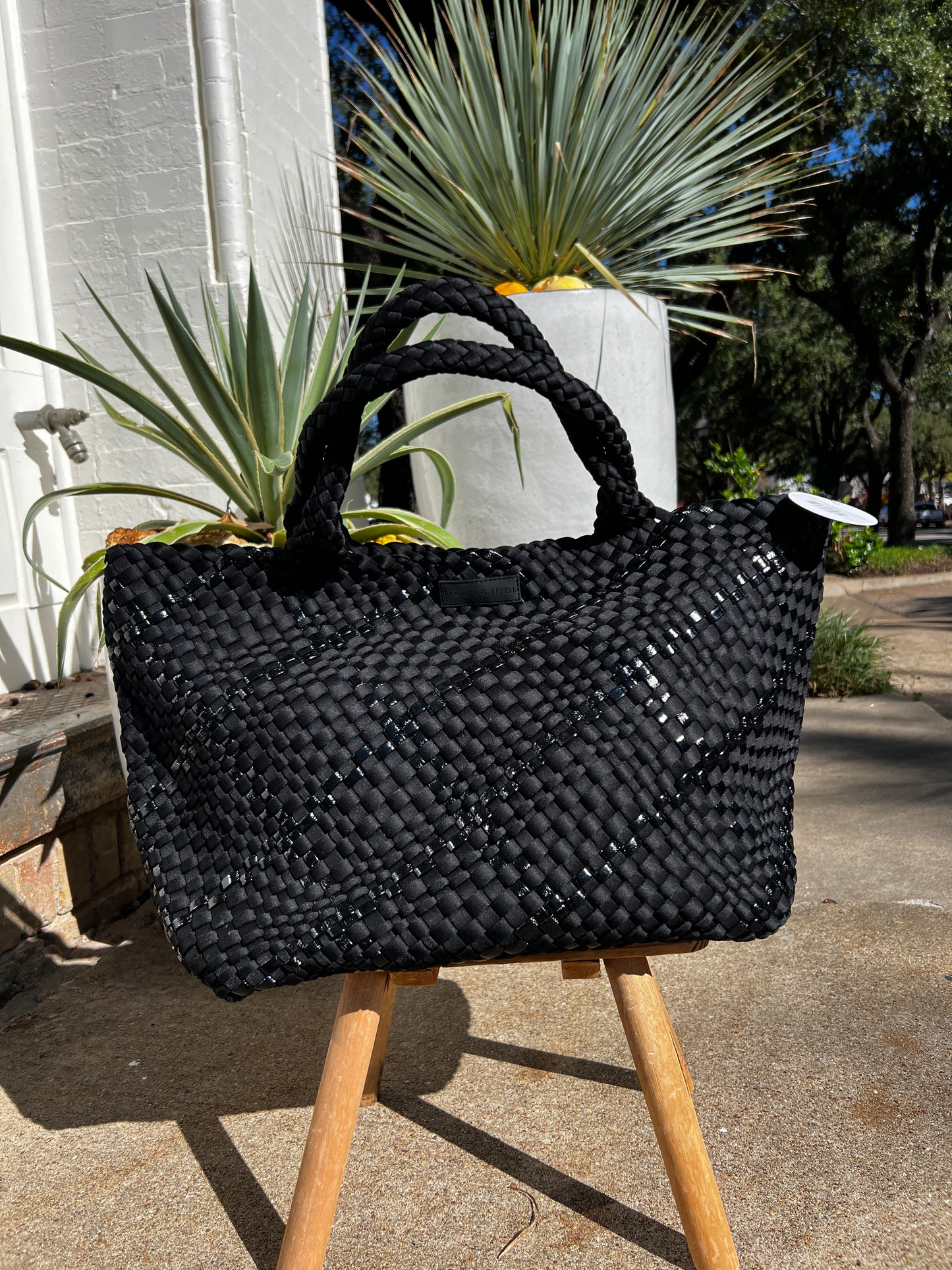 Parker and Hyde Jet Black Oversized Tote
