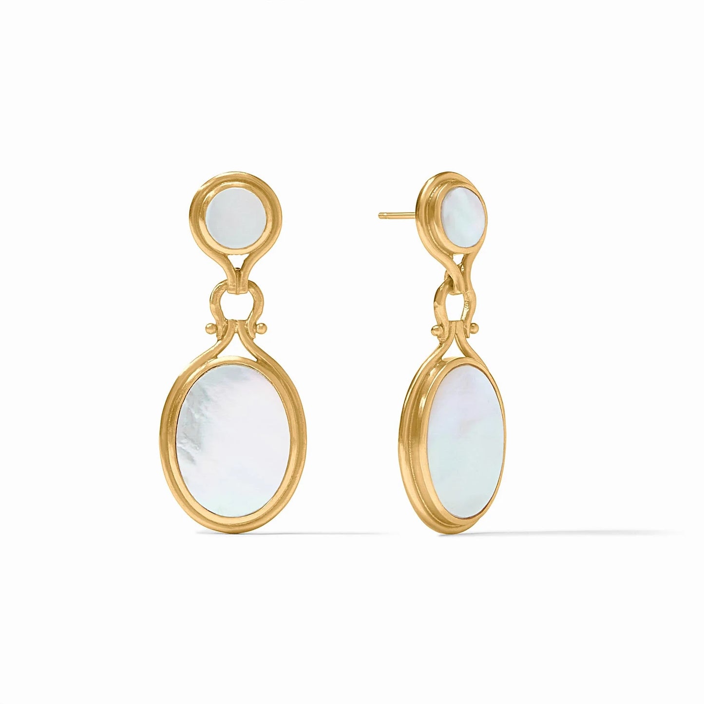 Julie Vos Saratoga Statement Earring- Mother of Pearl