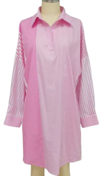 Caryn Lawn Preppy Patchwork Pink