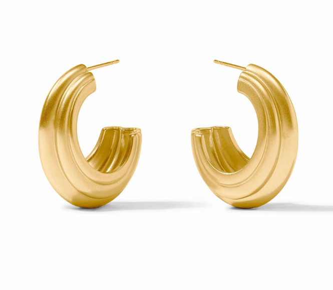 Julie Vos Portofino Statement Hoop- Medium gold