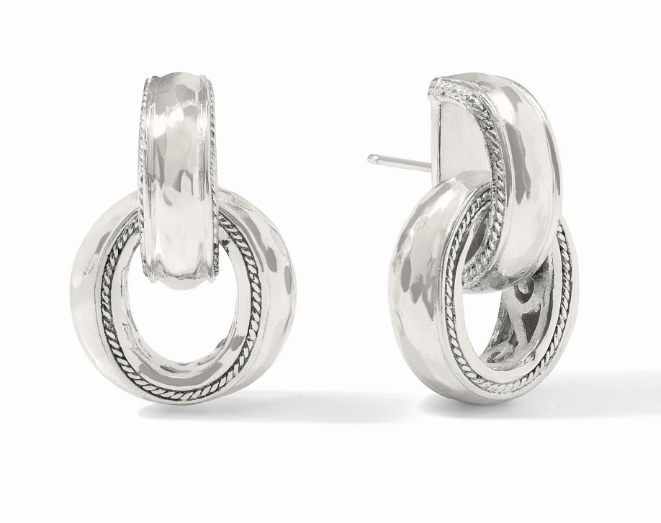 Julie Vos Cannes Doorknocker Earring- SILVER