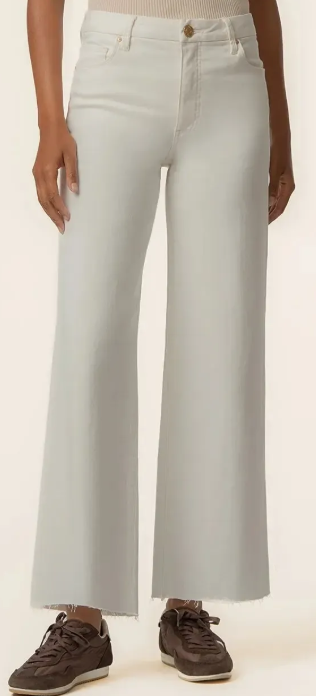 Kut Meg high rise fab ab wide jeans-ecru