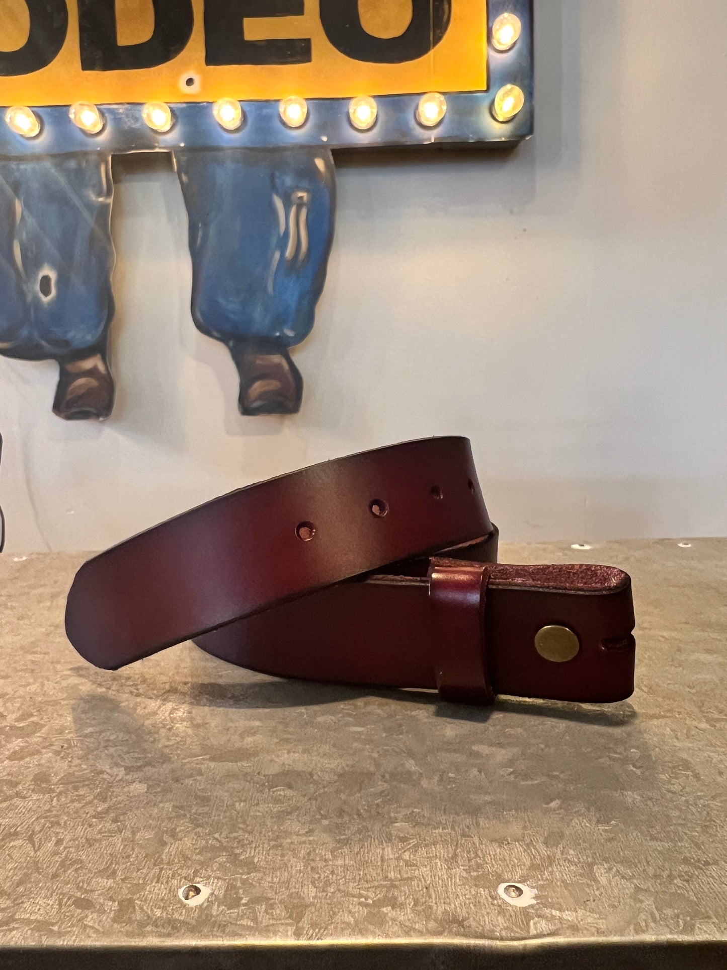 Plain Brown Leather Belt