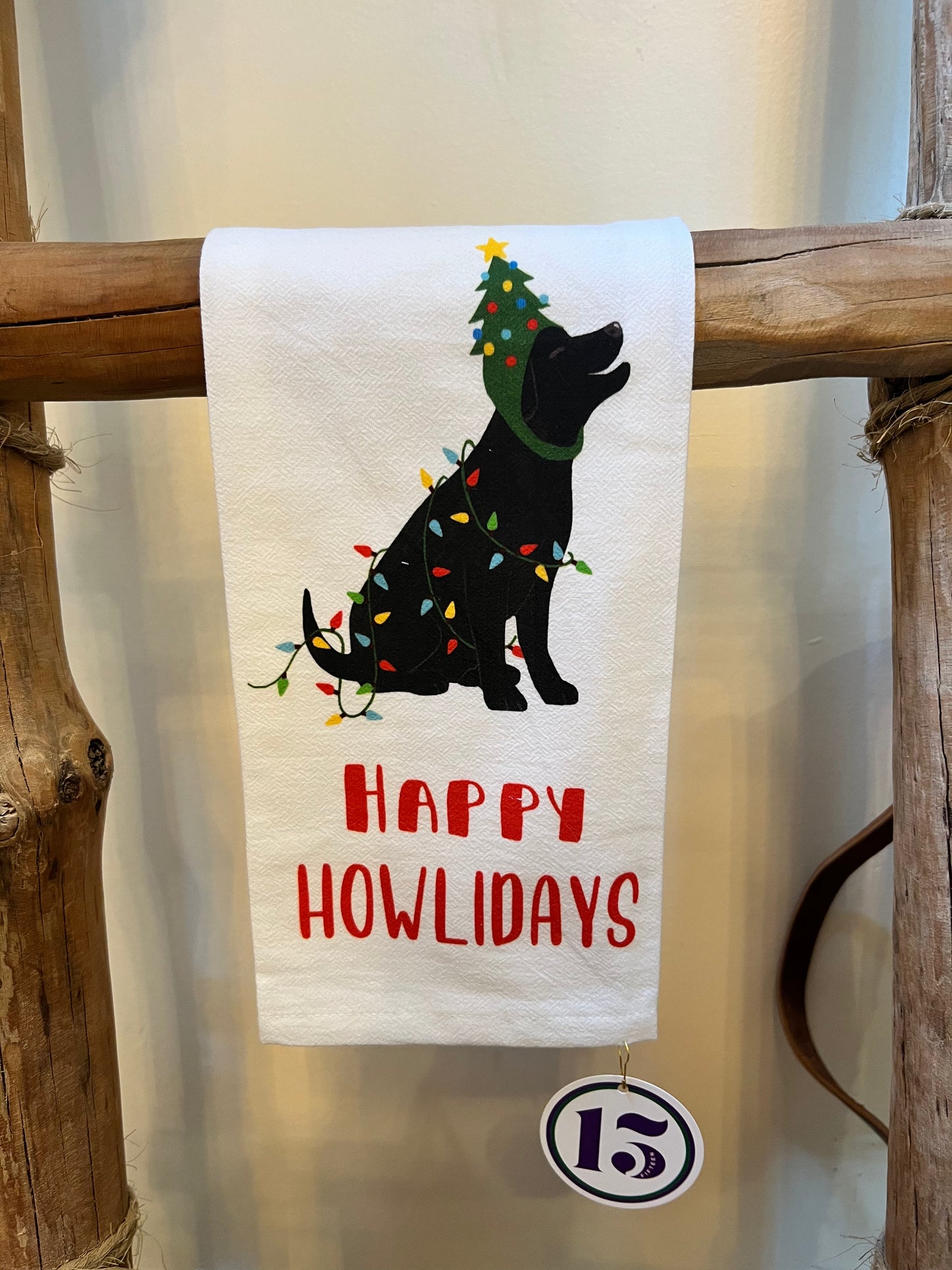 Happy Howlidays Print Kitchen Towel