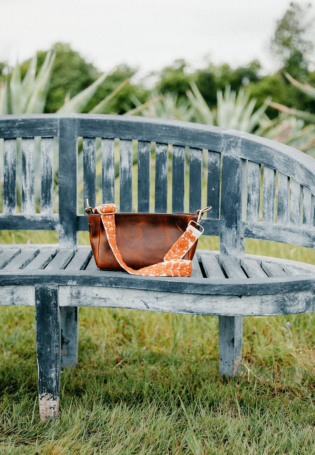 Madeline Parks - White and Burnt Orange Adjustable Strap