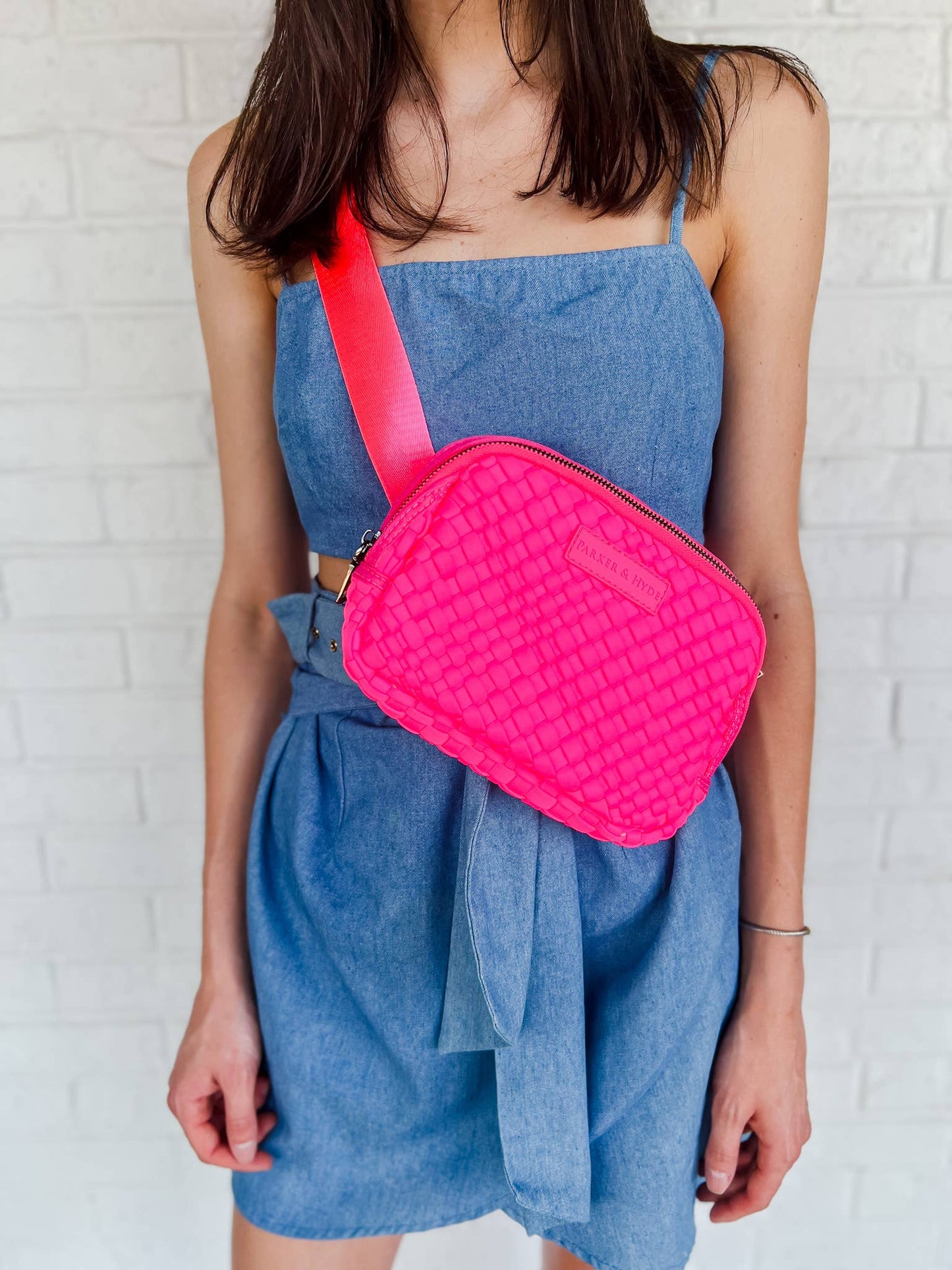 Parker and Hyde Neon Pink Belt Bag