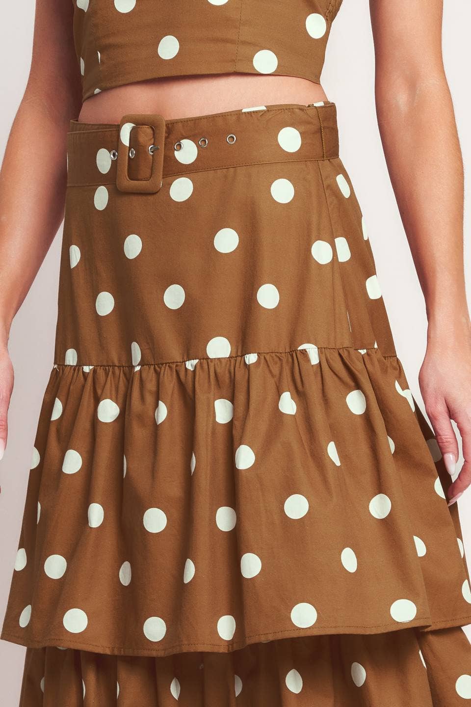 Polka Dot Tiered Skirt