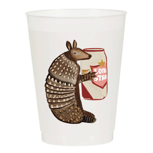 Armadillo Lone Star Frosted Cups- Pack of 6
