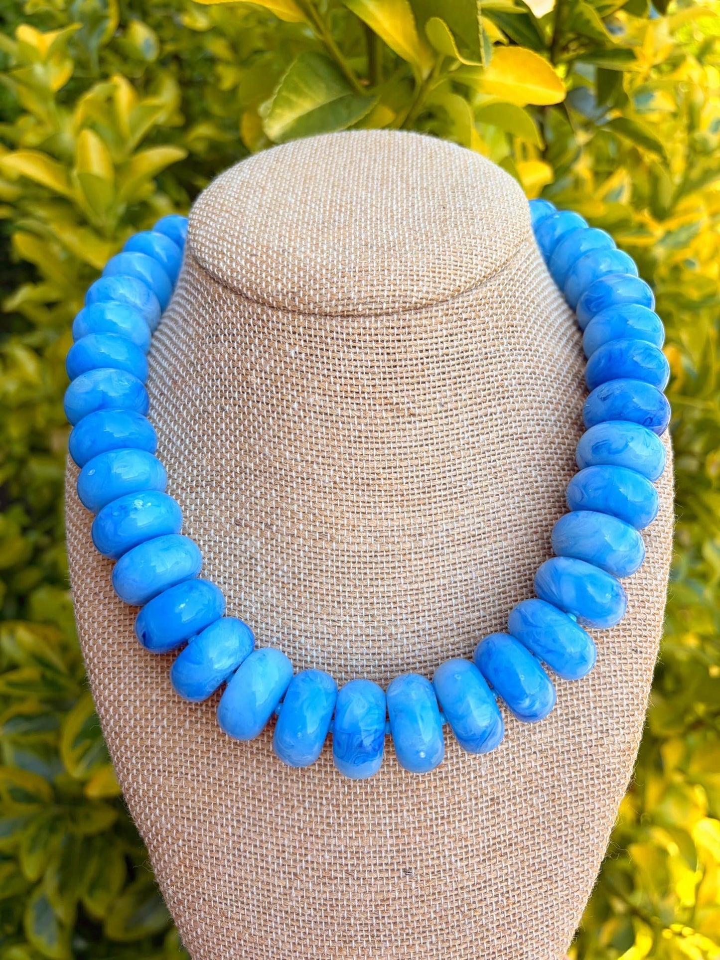 The Katie Kollective - Blue Rory Rondelle Necklace