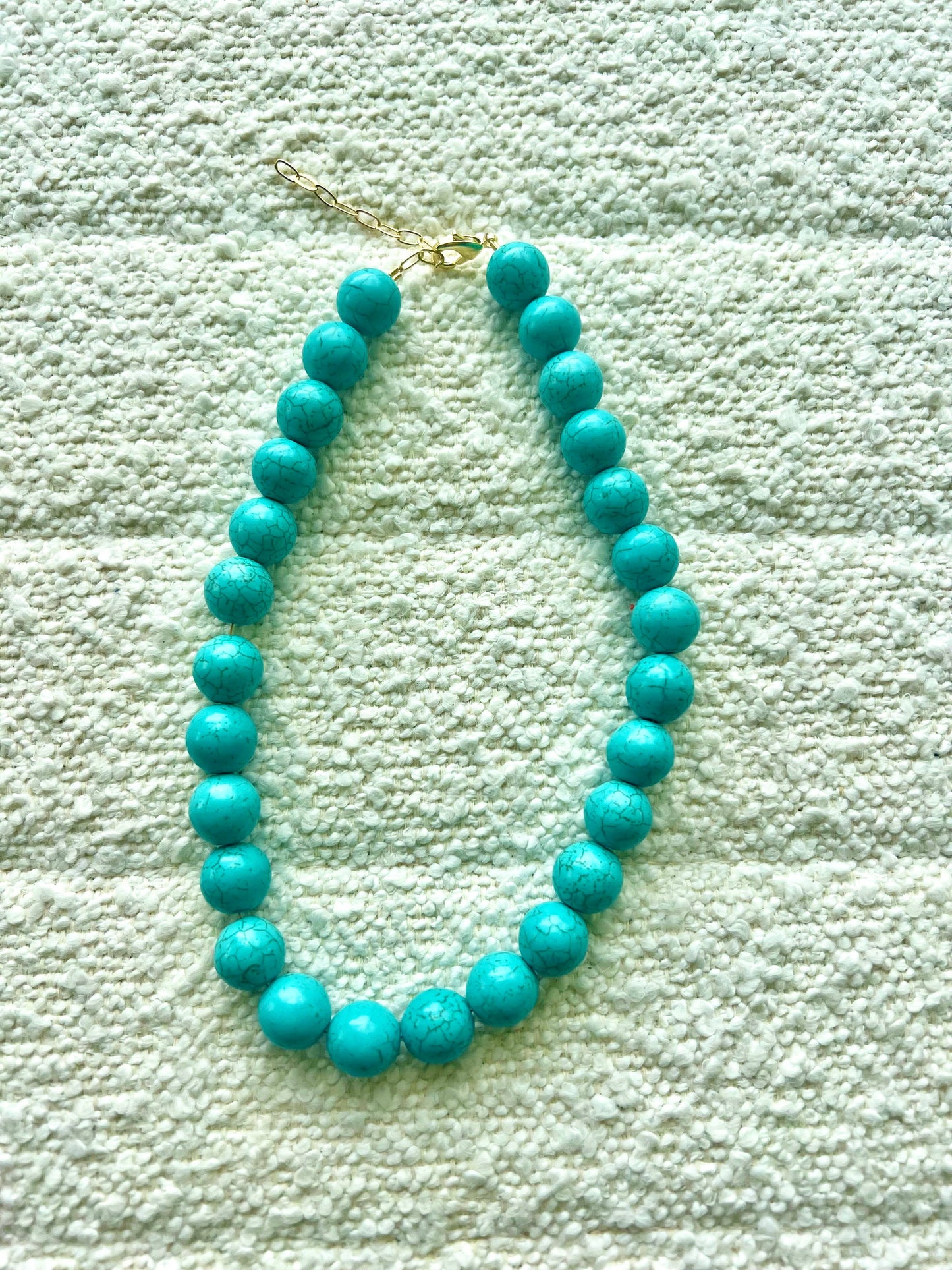 Grace Designs - Turquoise Ball Bead Necklace