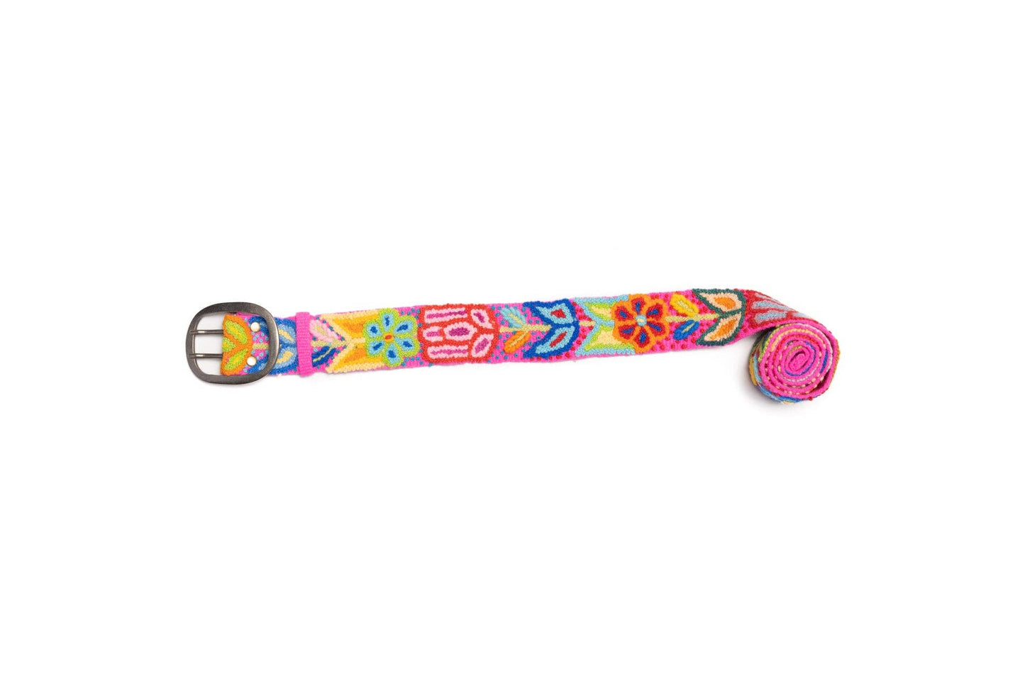 Madeline Parks® - Hot Pink Hand Embroidered Belt