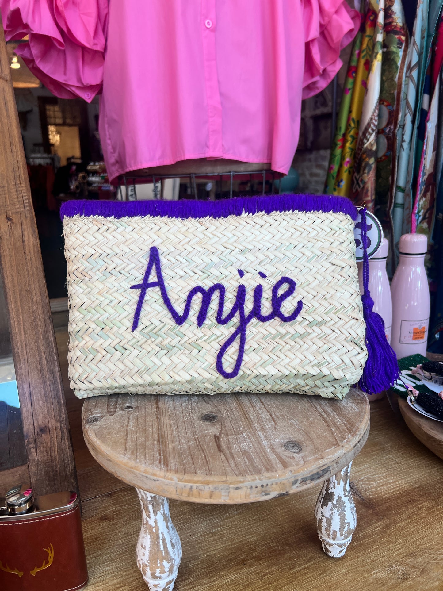 Customized Straw Clutch