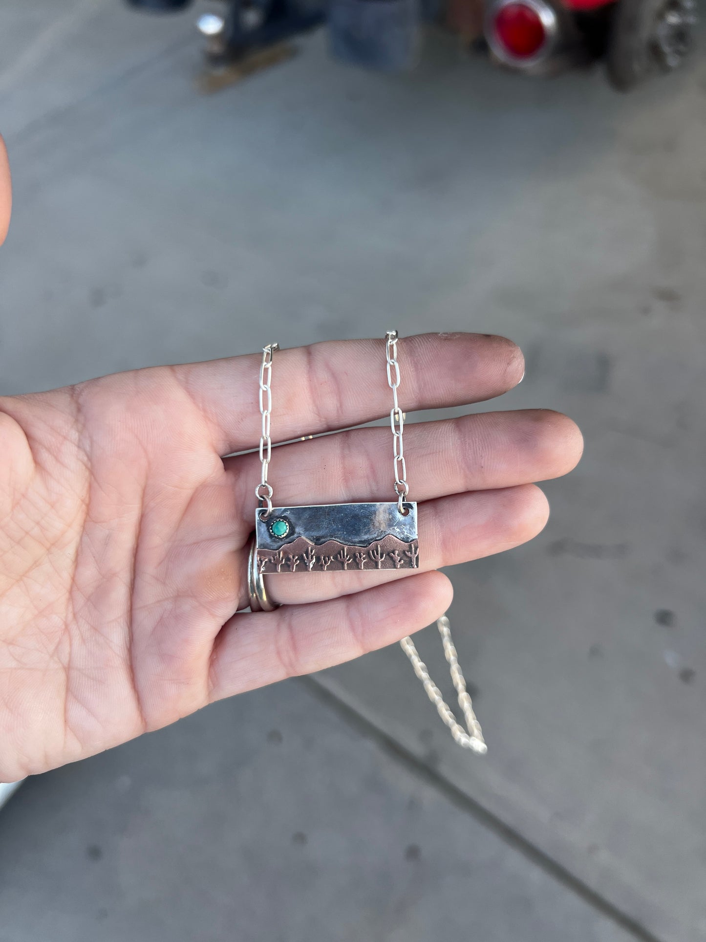 Cactus Rose Studios “In the mountains”Bar Necklace MADE TO ORDER