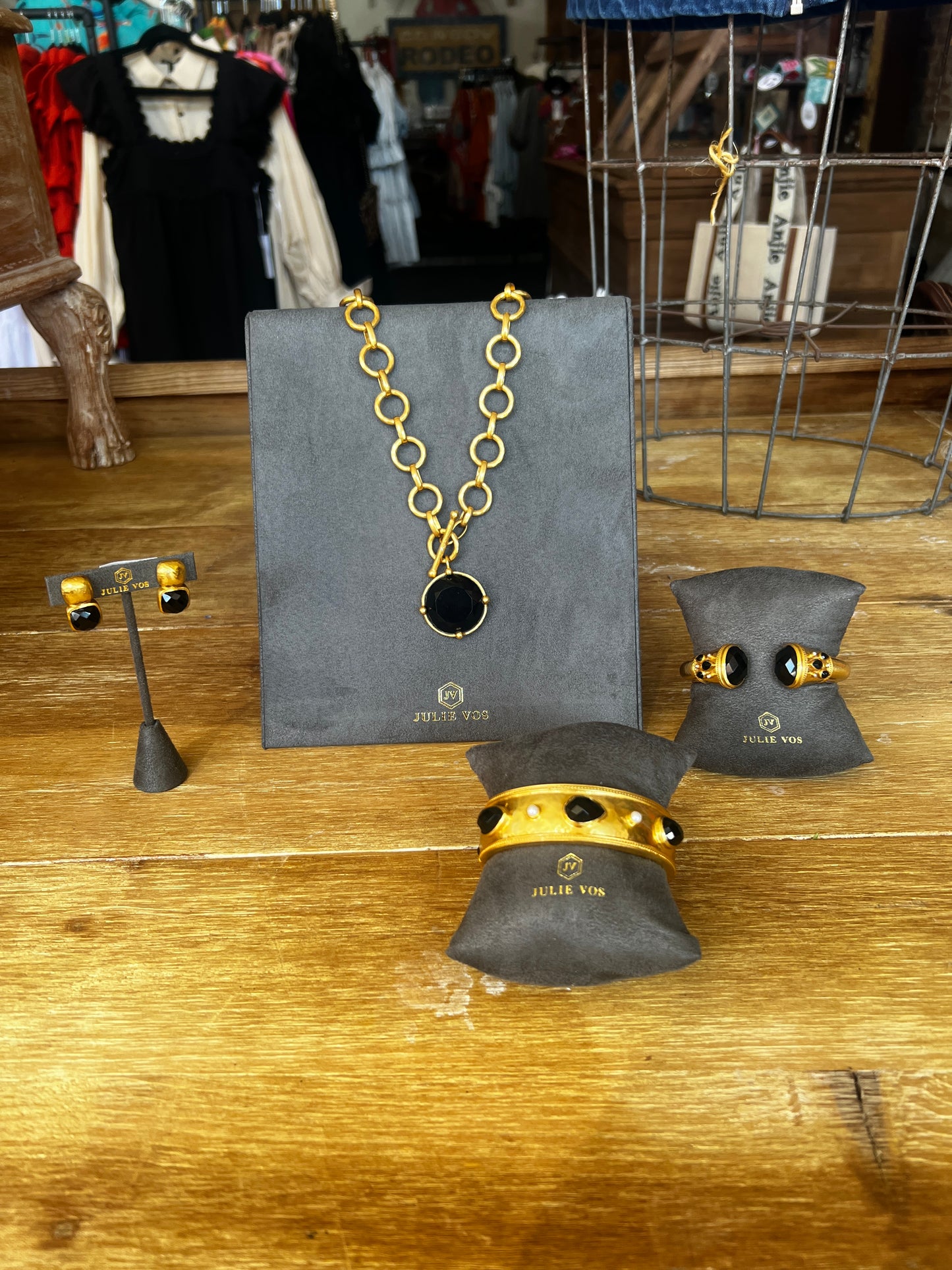 Julie Vos Catalina Earring- Obsidian