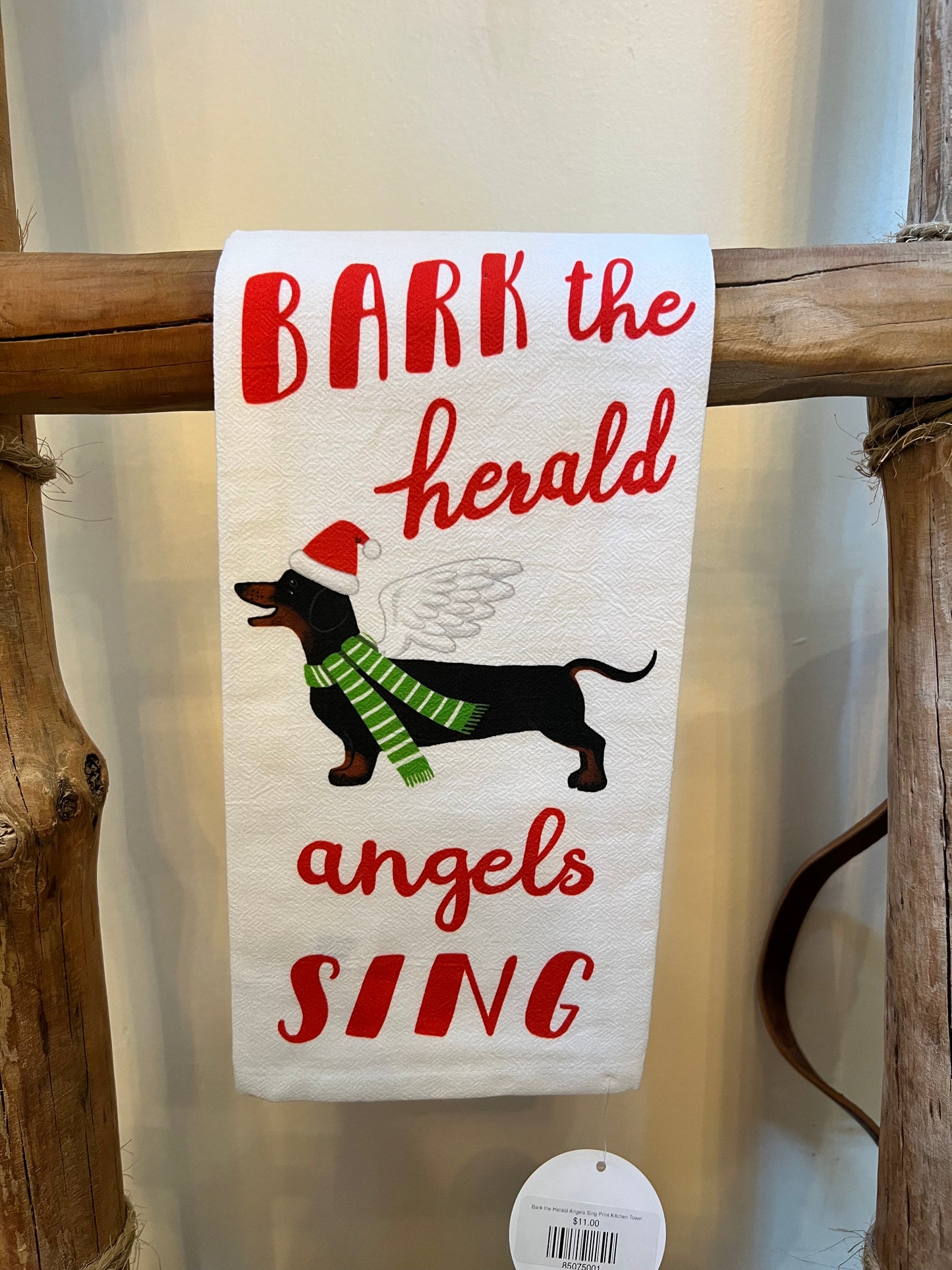 Bark the Herald Angels Sing Print Kitchen Towel