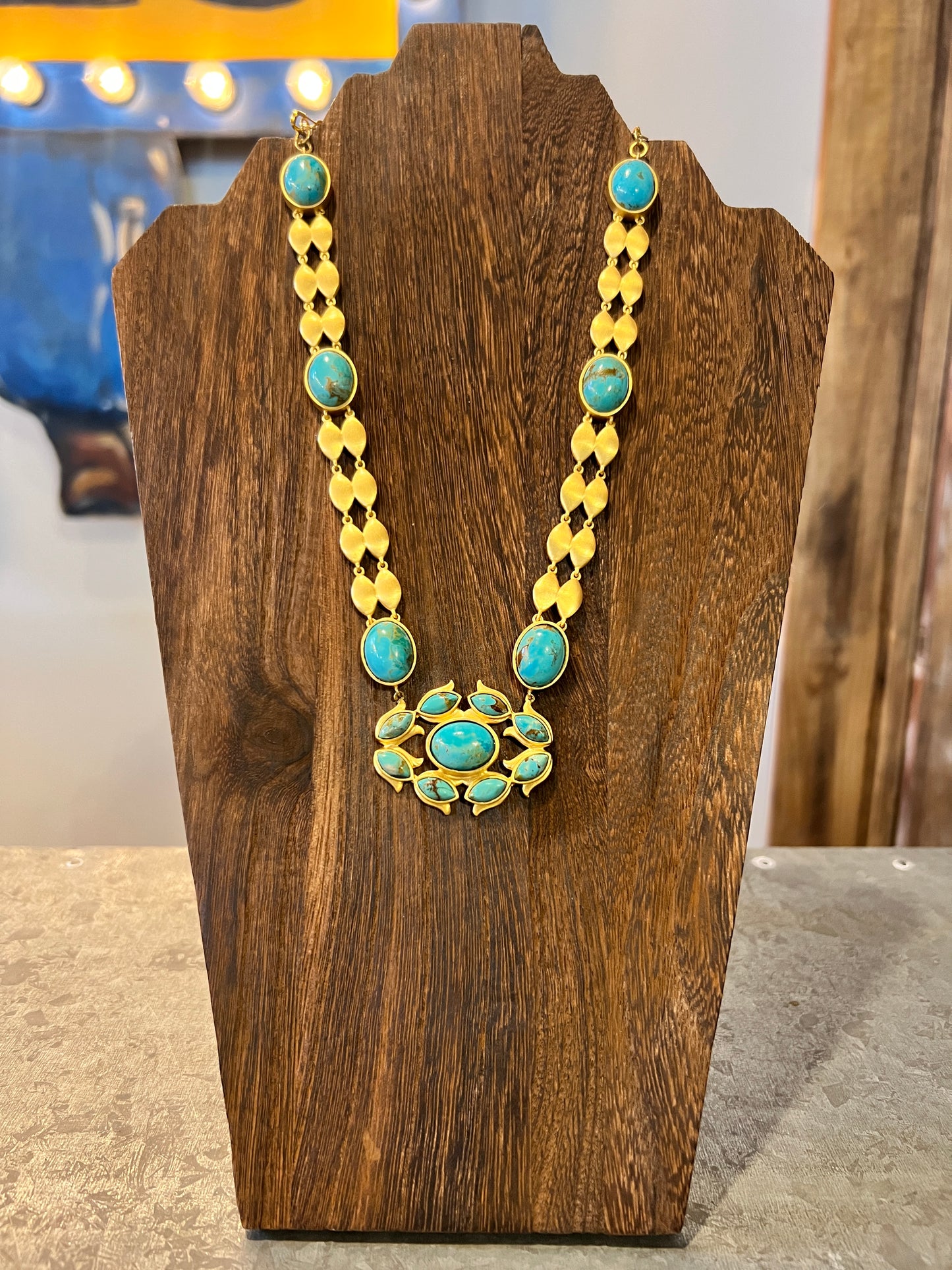 Christina Greene Orchid Necklace- Turquoise