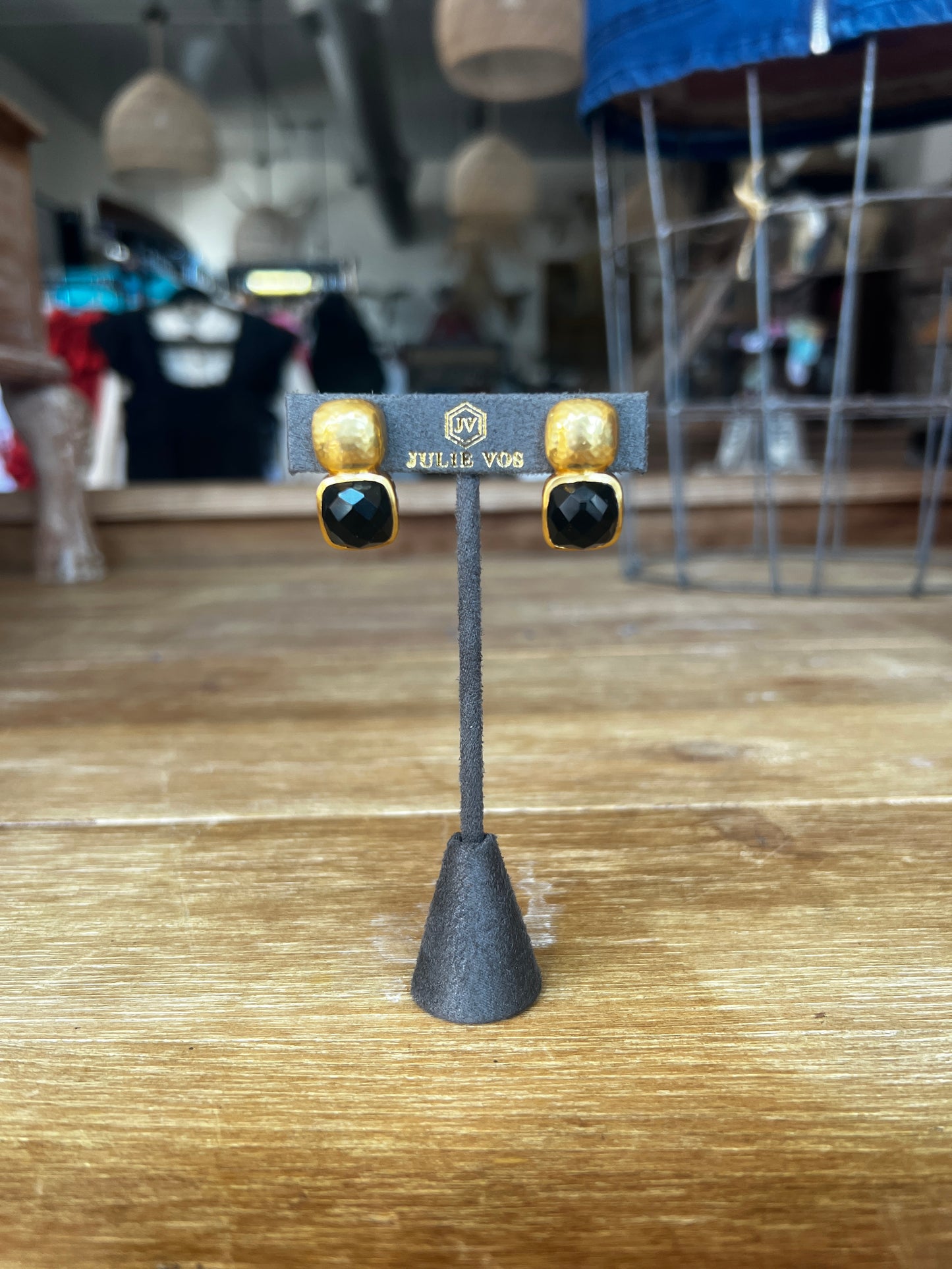Julie Vos Catalina Earring- Obsidian
