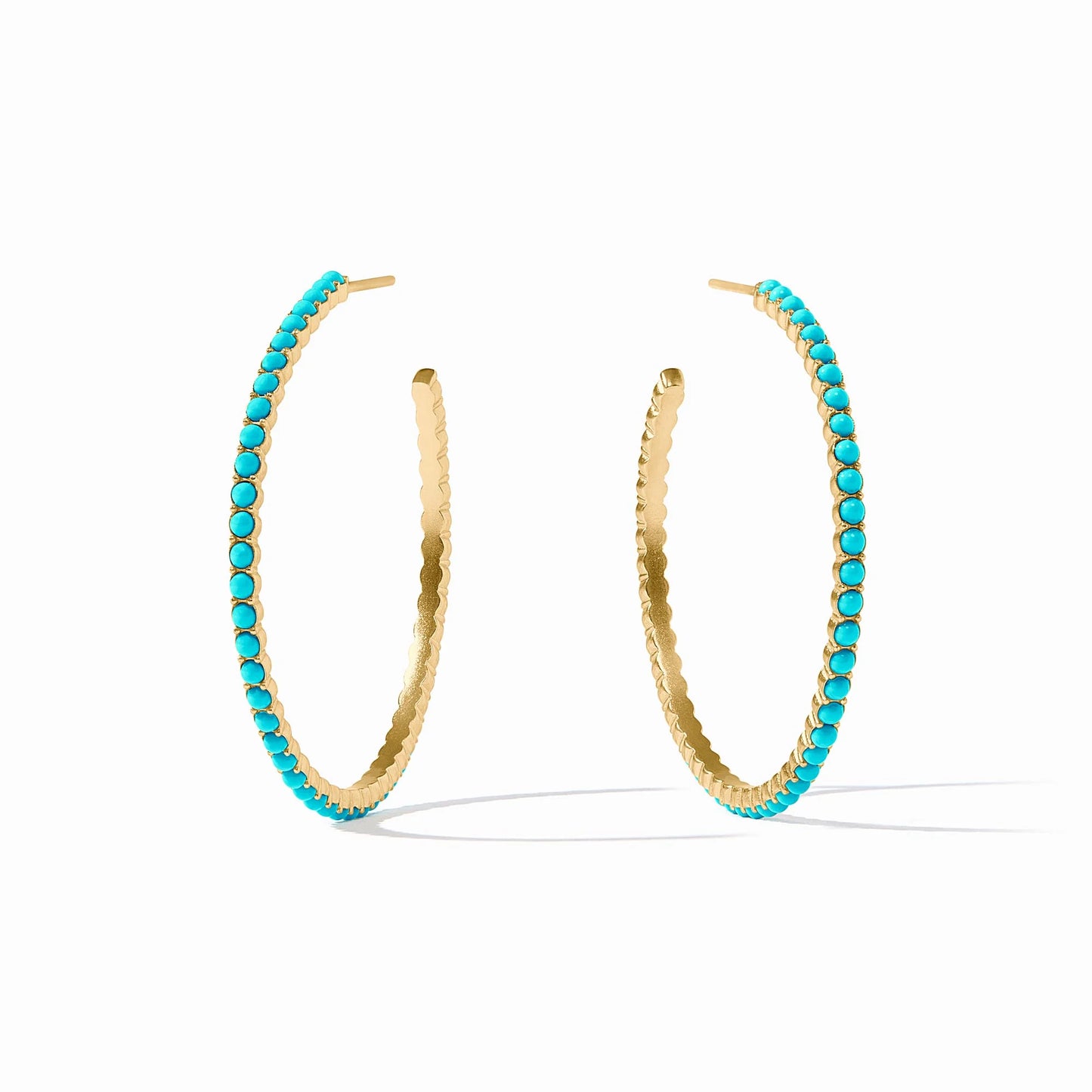 Julie Vos Juliet Hoop- Turquoise Blue- Large