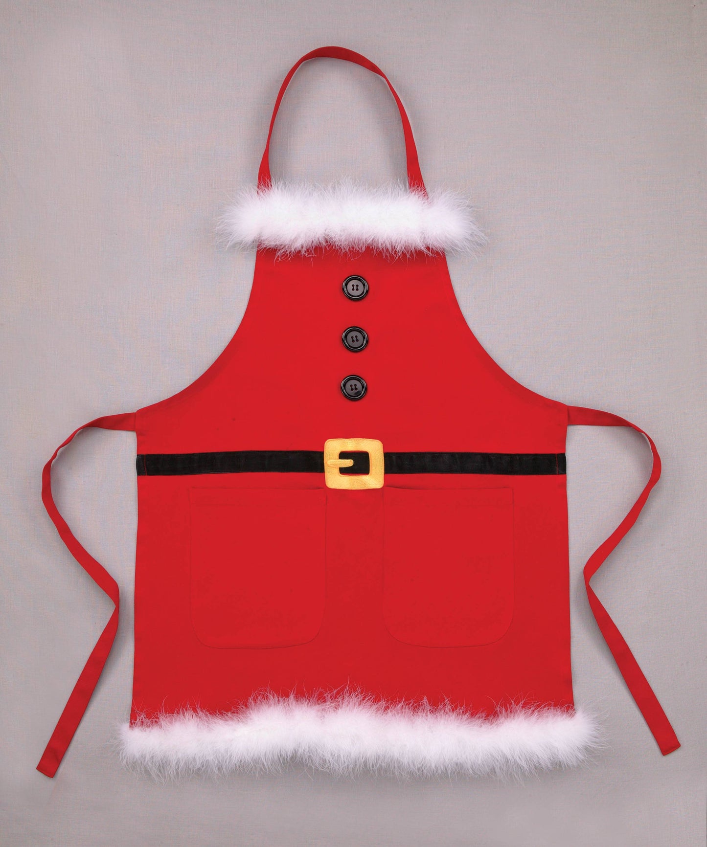 Santa Apron With Fur - Christmas