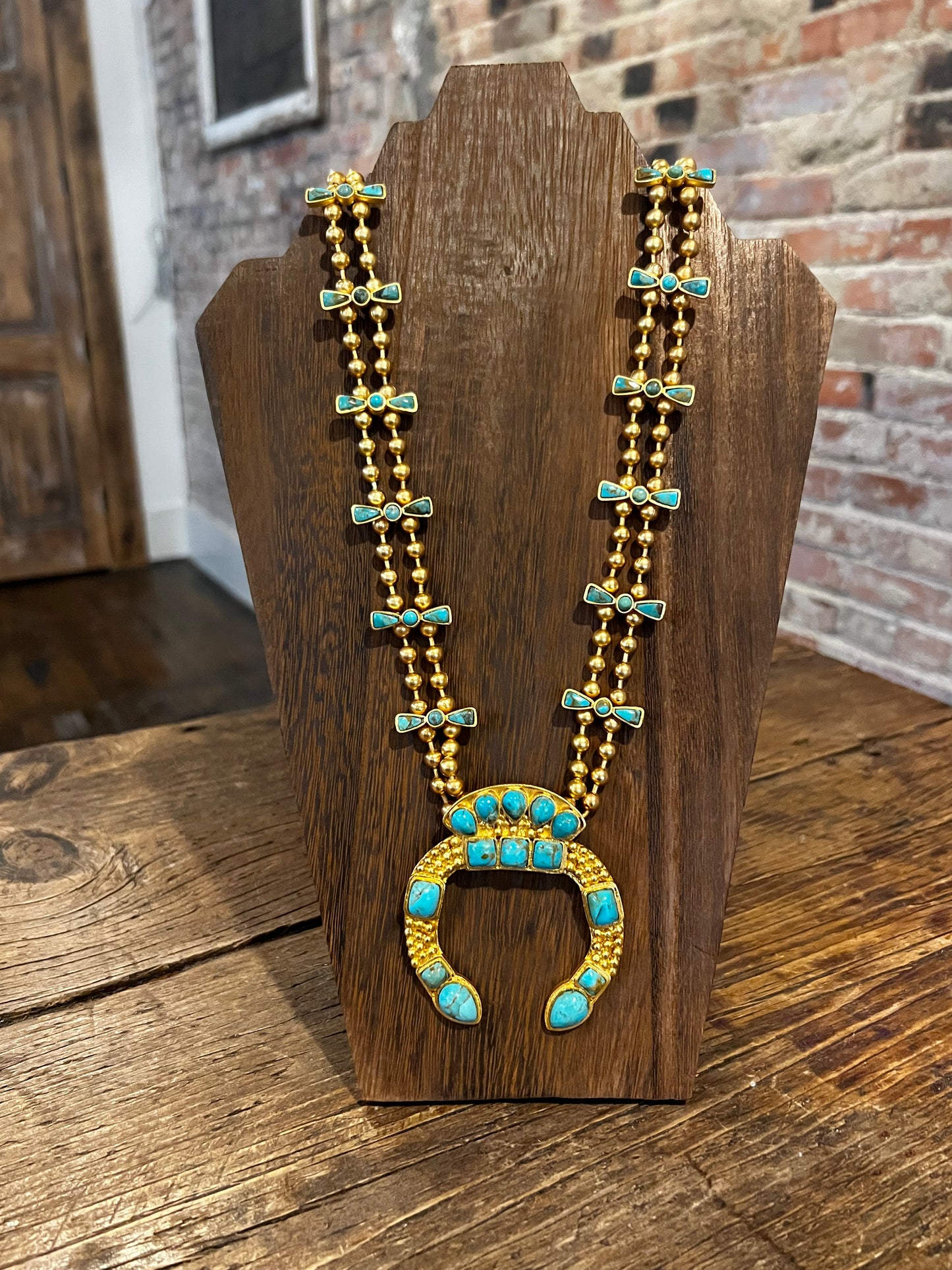 Christina Greene Southwestern Squash Blossom Necklace