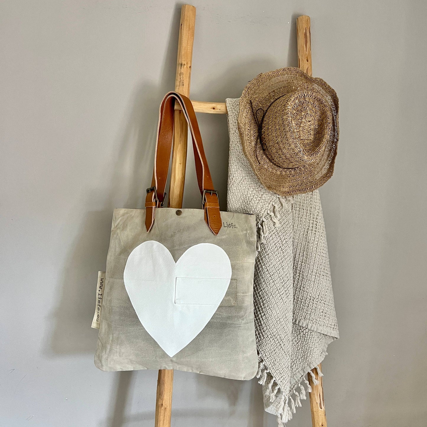 Handpainted Heart Buckle Bag