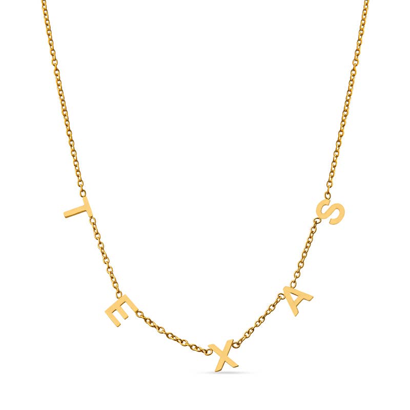 Christina Greene - Texas Gold Letter Necklace