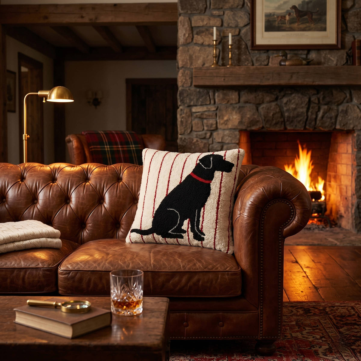 Labrador Stripe Hook Pillow - The Pillow Shoppe