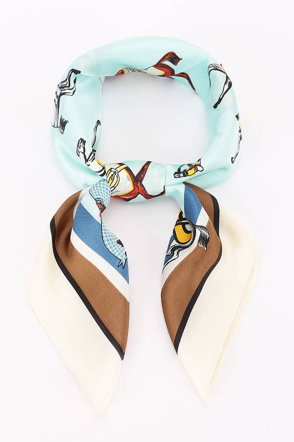 horse print bandana scarf