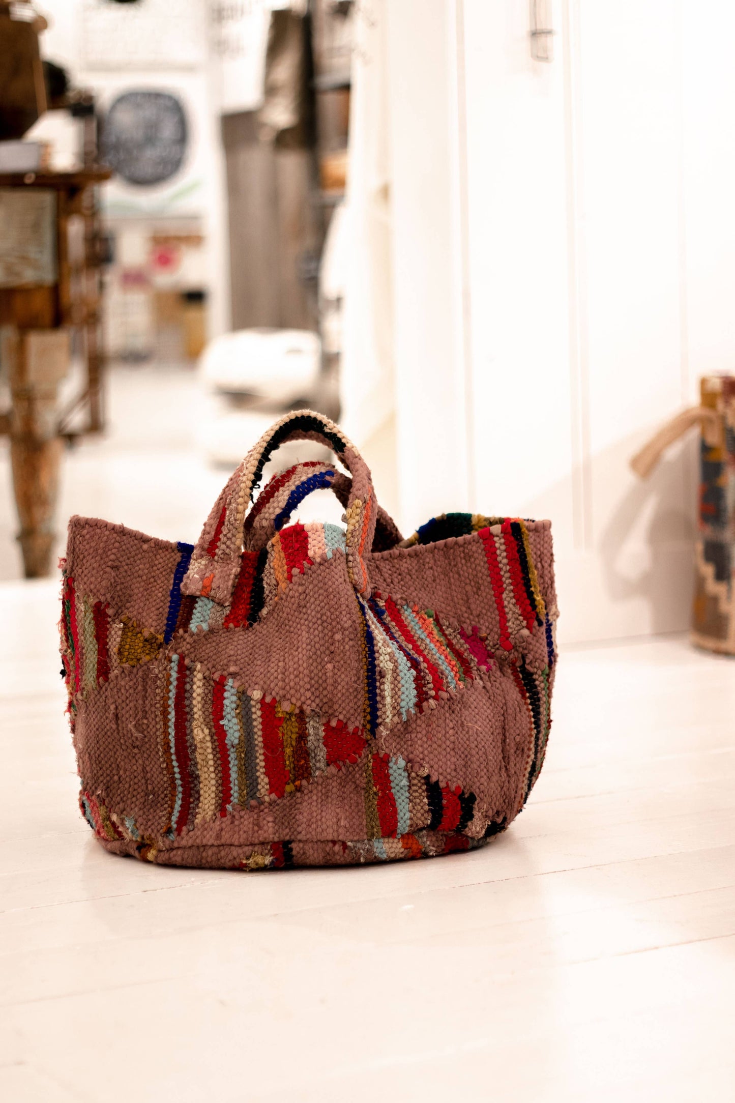 Bright Multi-colored Woven Artisanal Bag