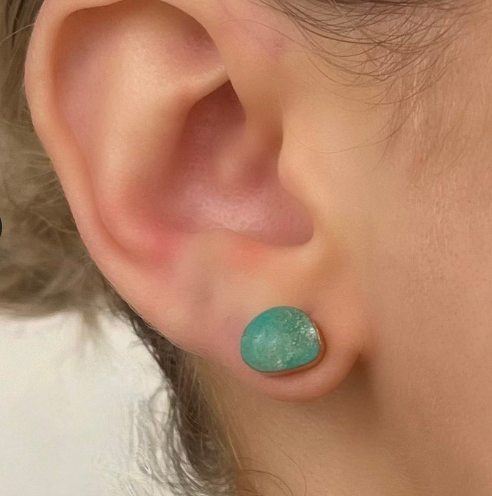Freeform Turquoise Studs Earrings