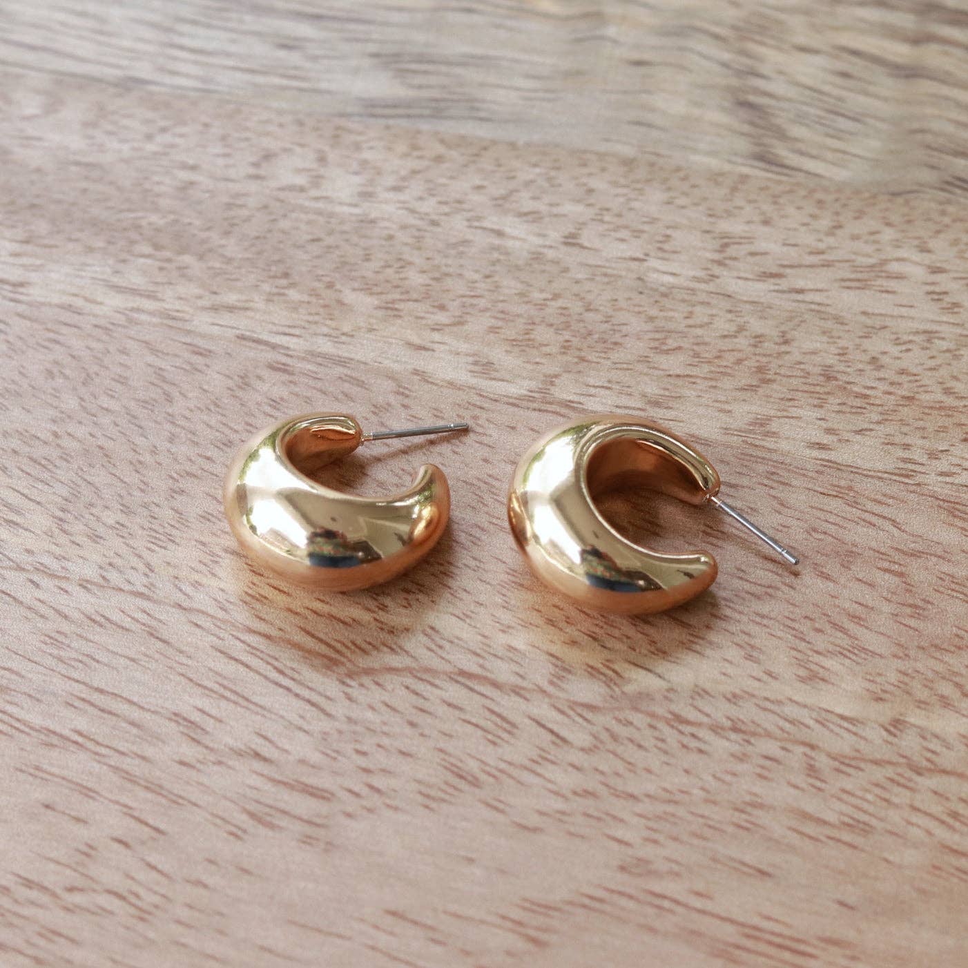 Petite Gold Teardrop Hoop Earrings