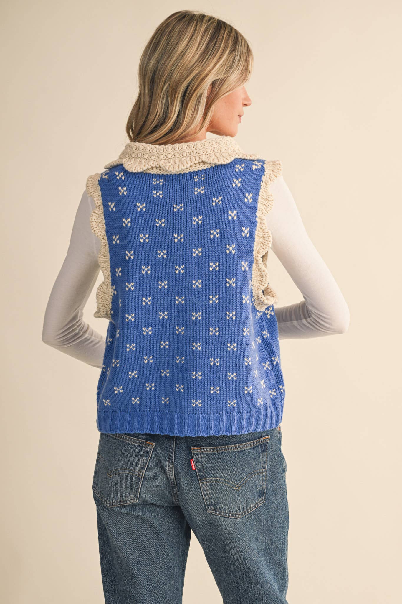 &MERCI - DOLL COLLAR SWEATER VEST MSW10908